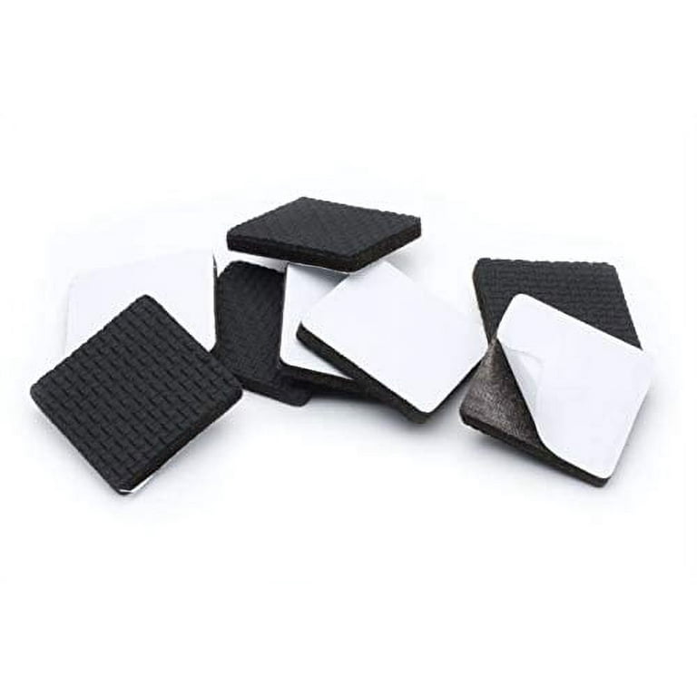 Unique Bargains Eva Square Self-Stick Non-Slip Anti-Scratch Floor Glide Furniture Pads Black 1.5 x 1.5 x 0.16 8 Pcs
