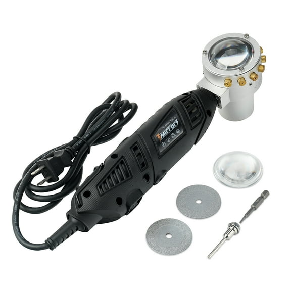 3mirrors Aluminum Tungsten Electrode Sharpener Grinder for TIG Welding, Grinding Rotary Tool，0-90°Multi-angle Adjustable,7 Screw Holes, w/Convex Lens,w/Dust Housing, Upgraded Healthy Version