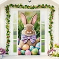 thumbnail image 5 of Nmdmisc Easter Bunny Door Banner,Easter Bunny Door Cover Wreath Egg Easter Door Banner Accessory Hanging Banner Sign Decoration for Happy Easter Party Favors (Banner,35.4"X70.8"), 5 of 6