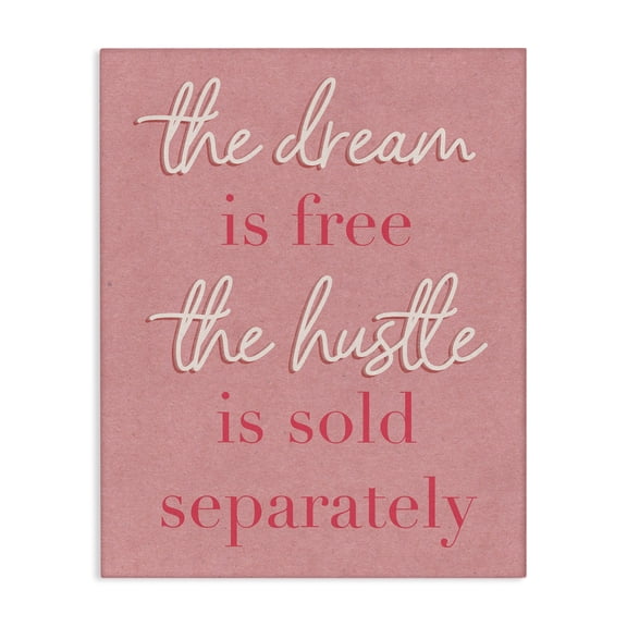 Stupell Industries Eclectic The Dream Is Free Girl Power Canvas Art, 24 x 30, by Lil' Rue