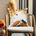 thumbnail image 2 of Fall Throw Pillow Covers 18x18 Set of 2,Cat Maple Leaves Linen Pillow Cases for Bedroom Sofa Couch, 2 of 6