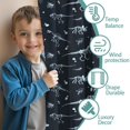 thumbnail image 3 of Blackout Kids Curtains,Black White Dinosaurs Fossils Pattern Childrens Insulated Curtains Set Of 2,Bedroom Essentials,Toddler Room Decor 52"x63", 3 of 5