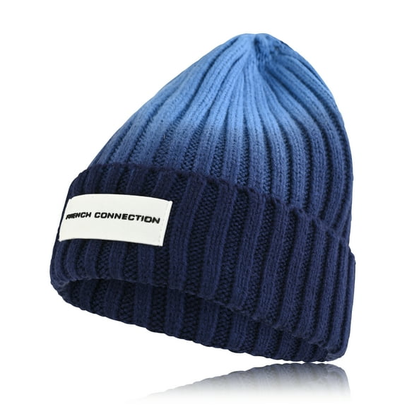 FRENCH CONNECTION Ombre Beanie Blue Hats For Winter