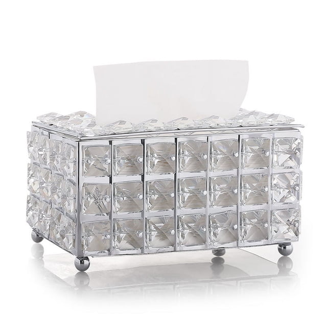 Caja de pañuelos de cristal de lujo de estilo europeo, caja de papel, caja de servilletas creativa, caja de almacenamiento para sala de estar, modelo de adornos para habitación