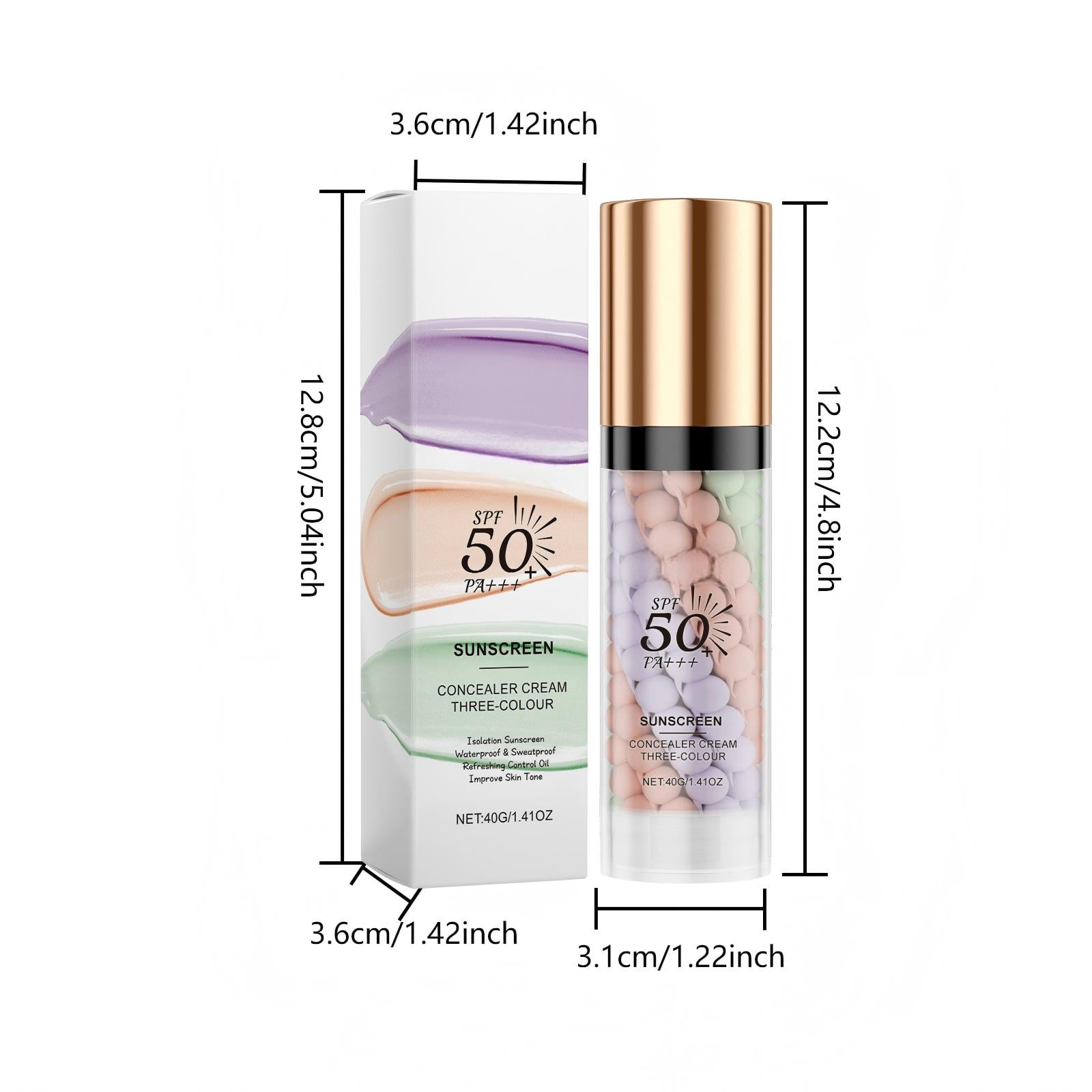 Alvantor 3 in 1 Primer for Face with Moisturizing Color Corrector and Smoothing Makeup Base SPF50, 1.41oz