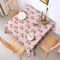 thumbnail image 2 of Pink Cow Strawberry Hat Pattern Square Tablecloth,Waterproof Square Table Cover,Wipeable Spillproof Washable Table Cover for Home Kitchen Party Decor 52"x52"(132x132cm), 2 of 6