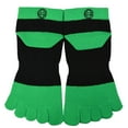 thumbnail image 2 of Mato & Hash 5 Toe Active Athletic Performance Sport Toe Socks  - 6PK Black/Bright Green CA7000SP M/L, 2 of 4