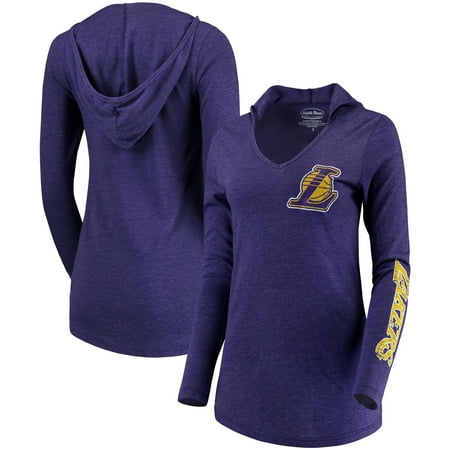 Los Angeles Lakers Hoodie Los Angeles Lakers Majestic Threads Women's Tri-Blend V-Neck Pullover Hoodie - Purple ()