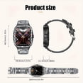 thumbnail image 3 of YMTQ Military Smart Watches for Men (Make/Answer Calls) with 3ATM Waterproof, Tactical Rugged Watch 1.96" HD Screen 100+ Sports Modes Fitness Tracker Compatible with Android iPhone, 3 of 7