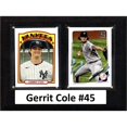 thumbnail image 1 of Plaque de Deux Cartes MLB 6"X8" Gerit Cole New York Yankees, 1 of 1