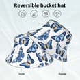 thumbnail image 2 of Fuzoiu Beautiful Butterflies Print Reflective Bucket Hat,Outdoor Hat for Men and Women,Bucket Hat for Travel Fishing Hunting Summer Camp, 2 of 6