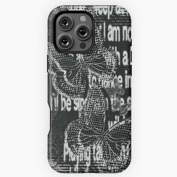 Alt Butterfly Goth Emo Aesthetic Phone Case for iPhone 16 15 14 13 12 11 Pro Max