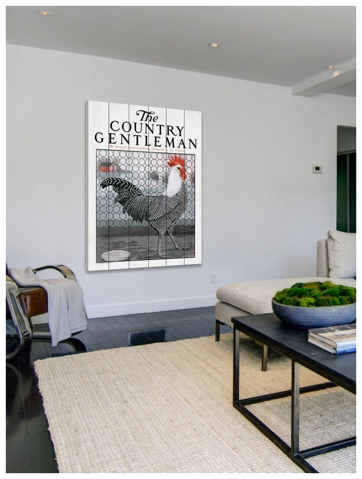 Marmont Hill "CG Rooster 2" Painting Print on White Wood
