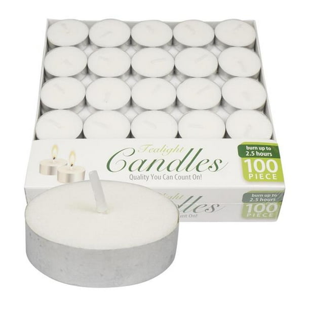 DDI 2332982 Tealight Candle Unscented - White, Pack of 100 - Case of 12 ...