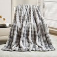 thumbnail image 1 of Plush Fluffy Blanket - Super Soft Blankets Fuzzy Throw Blanket For Bed, Cozy, 1 of 8