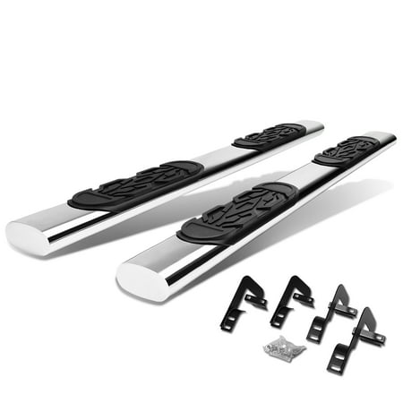 For 01-03 Ford F-150 Super Crew Cab Stainless Steel 6" Side Step Nerf Bar Running Board Left+Right 02