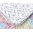 thumbnail image 4 of Rainbow Colorful Rugs, Plush Non-Slip Fluffy Mat For Kids Bedroom, Super Soft Heat Insulating Absorbent Area Rug With Hypoallergenic Material, Easy To Vacuum Non-Toxic Rug For Living Room Dorm, 4 of 6