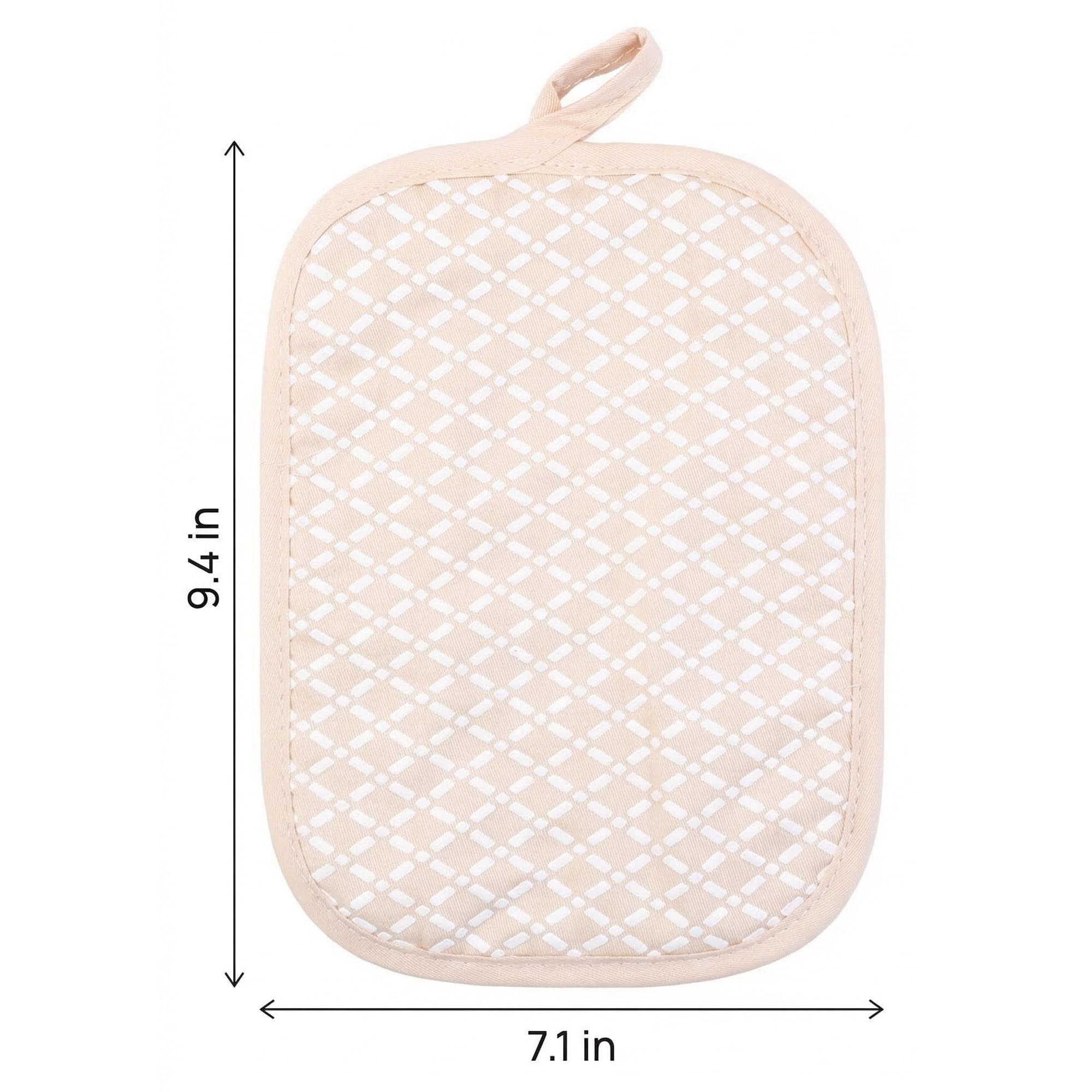 Unique Bargains Pot Holders Heat Resistant Trivets Non Slip Hot Pads Cream Cream