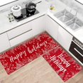 thumbnail image 2 of Merry Christmas Kitchen Rugs and Mats for Floor Set of 2,Happy Holiday Xmas Trees Winter Sink Mat Non Skid Washable for Home Farmhouse Decor 17"x47"+17"x30", 2 of 6