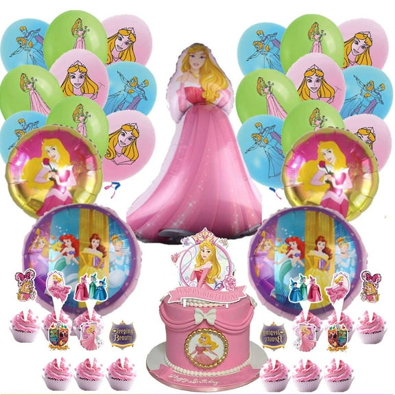 Sleeping Balloons Cake Topper Party Supplies Birthday Set Decorations Kit Fans