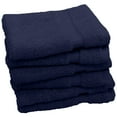 thumbnail image 2 of Luxury Hotel & Spa Towel Turkish Cotton Washcloths - Navy - Dobby Border - Set of 6, 2 of 5