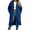 Blue-04, variant on Perfectbot Women's Maxi Hooded Sweatshirt Coat, Oversized Side Slits Full Zip Jacket Fall Casual Outerwear