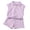 Purple, variant on IFNWSV Toddler Outfits for Girls Solid Color Sleeveless Casual Lapel Top with Elastic Waist Short Pants Pink 6-7 Years