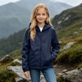 thumbnail image 6 of Kids Boys Girls Hoodie Jacket 2 Pack Hooded Lightweight Windbreaker Jackets Full Zip Outerwear Waterproo𝐟 Uniform Trench Coat, 6 of 8