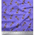 thumbnail image 1 of Soimoi Moss Georgette Fabric Star,Knife & Circus Dog Cartoon Decor Fabric Printed Yard 42 Inch Wide, 1 of 3