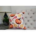 thumbnail image 2 of 16 Inch Gourds Galore Light yellow Fall Print Decorative Throw Pillow, 2 of 2