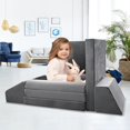thumbnail image 2 of Lilypelle 10 PCS Modular Kids Play Couch, Child Sectional Sofa, Bedroom Playroom Furniture for Toddlers, Convertible Foam and Floor Cushion for Boys and Girls, 2 of 8