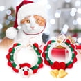 thumbnail image 6 of NIBOLOG Pet Collar Super Soft Friendly to Skin Washable Fade-Resistant Allergy Free Decorative Polyester Fiber Lovely Kitty Xmas Collar Winter Pet Shawl Pet Supplies, 6 of 8
