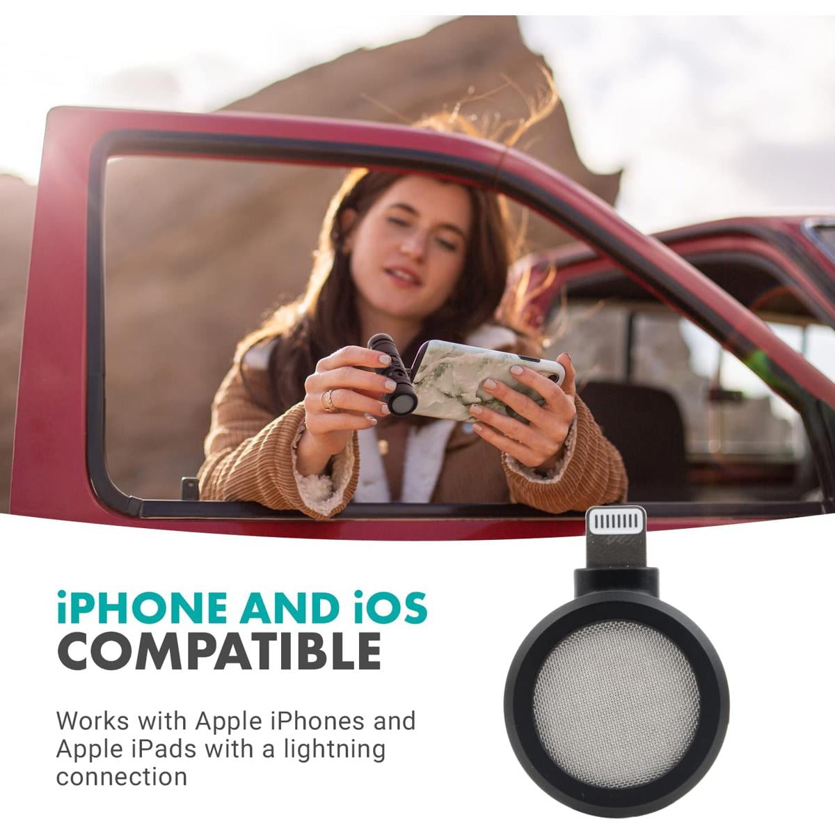 Movo Photo DoubleMic-DI Cardioid Dual Condenser Microphone for Apple iPhone/iPad