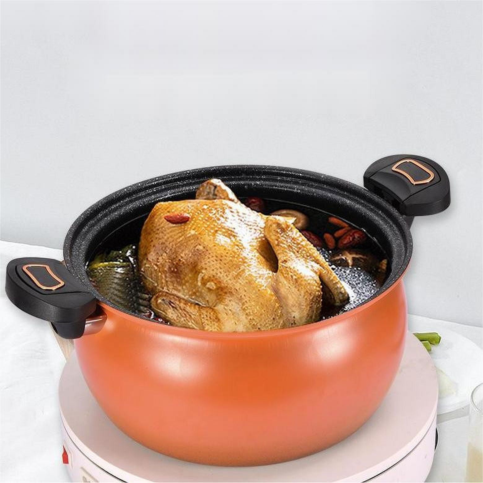 Large Capacity Stone, Micro Pressure Cooker Non-stick Pressure Cooker Soup Pot, Multi Functional Big Capacity Universal Stew Pot