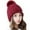 Red, variant on ICHUANYI Women's Winter Hat Solid Fuzzy Lined Chunky Beanie with Pom Ball