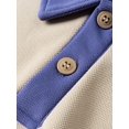 thumbnail image 4 of Polo à Manches Longues pour Hommes Couleur Spliced Col Polo Chandail en Molleton Décontracté Patchwork de Golf, 4 of 4