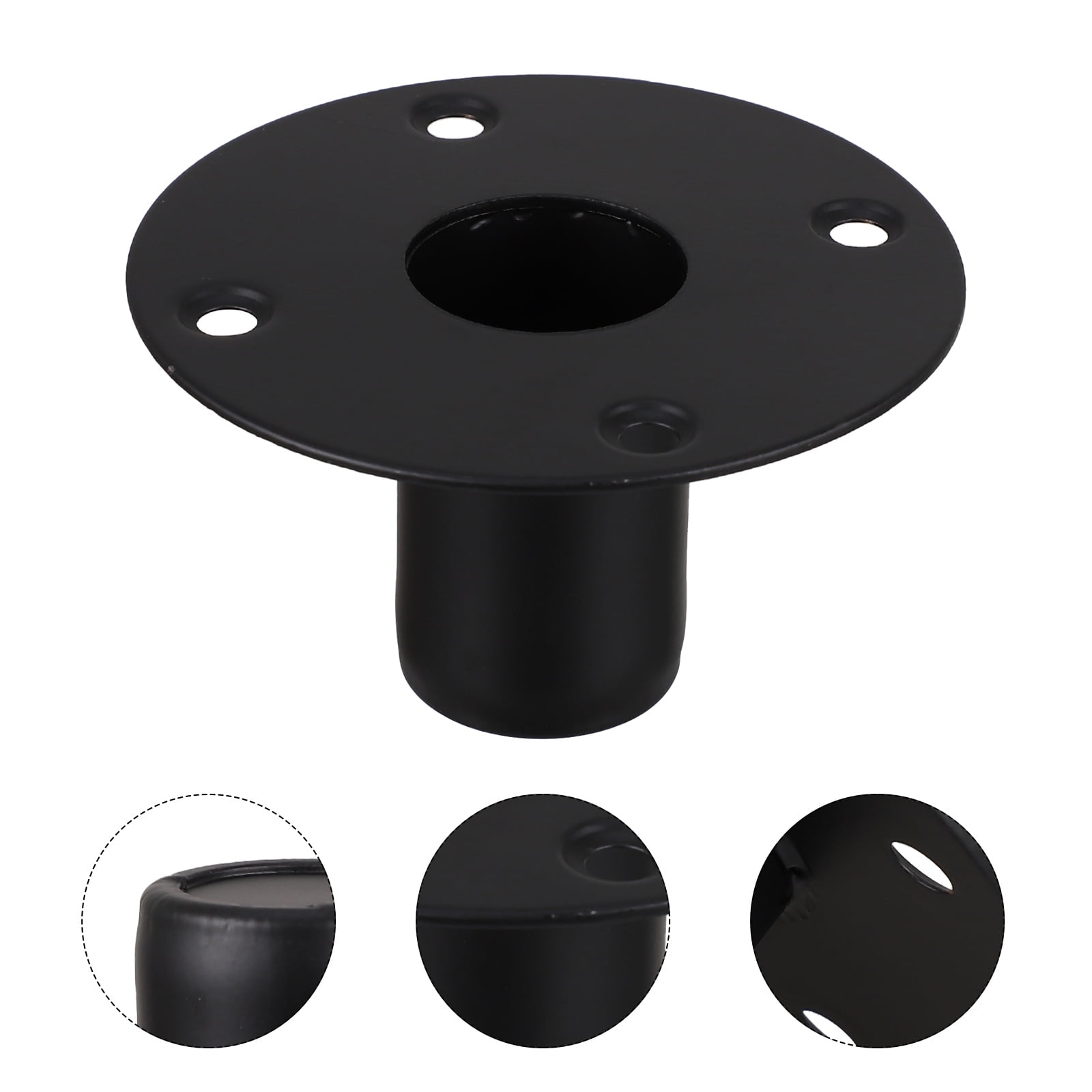FRCOLOR 1Pc Iron Speaker Holder Stand with Black Spray Paint Finish for Strong Load Bearing