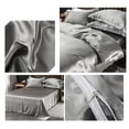 thumbnail image 6 of Cooling Ice Silk Duvet Cover – King Size 90x78 Inch Breathable Polyester Quilt Case – Soft Washed Finish for Hot Sleepers,Gray, 6 of 6
