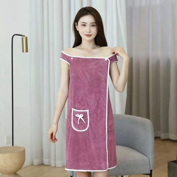 Womens Bath Towels Household Wearable Super Absorbent Bath Gown Towel Fast Drying Bathing Beach Spa Bathrobes Wash Clothing