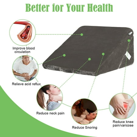 Giantex Bed Wedge Pillow Adjustable Sleeping Pillow W Cover