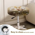 thumbnail image 4 of Renewold Stretch Stool Cover Furniture Protector 12-14 Inch Soft Elastic Irish Bar Stool Cover Washable Slipcovers for Easter Decor, 2 Count, Retro Bunny Floral, 4 of 6