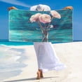 thumbnail image 5 of Picia Flowers in Glass Vase Print Silver Fox Velvet Beach Towel,Quick-Dry Beach Towel,Lightweight Travel Towel,Portable Beach Towels, 5 of 6