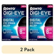 (2 pack) Rohto Digi-Eye Digital Eye Strain Eye Drops, Redness Reliever, and Eye Strain Relief