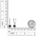 thumbnail image 2 of Gem Stone King 2.72 Ct Round Green Mystic Topaz 925 Sterling Silver Earrings, 2 of 3