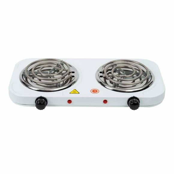 Parrilla eléctrica Iusa Modelo IU-2E2000 2 quemador espiral blanco