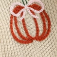 thumbnail image 6 of XQYLOS Baby Girl Halloween Sweater, Pumpkin Embroidered Knit Pullover, Chunky Long Sleeve Cute Top, Cozy Fall Winter Clothes for Toddler Kids, 6 of 9