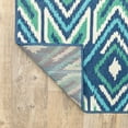 thumbnail image 4 of Oriental Weavers Meridian Area Rug 2209B Navy Diamonds Lines 6' 7" x 9' 6" Rectangle, 4 of 9
