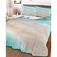 thumbnail image 3 of Quilts Twin Size Bedding Set, Teal Coastal Lightweight Quilted Comforter, Beach Nautical Seaside Ocean Beige Soft Reversible Bedspread Coverlet with Pillow Covers for All Season, 68" x 86", 3 of 7