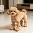 thumbnail image 6 of Dog Winter Booties Small Dog Paw Protective Shoes Antiâ Pet Winter Boots With Fuzzy Lining Adjustable Strap Zipper Closure For Cold Weather Outdoor Walking, 6 of 7