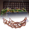 thumbnail image 1 of SHOWERORO 2 Hammock Nets Climbing Rope Net Cotton Rope Yellow Bird Owners Swinging, 1 of 4